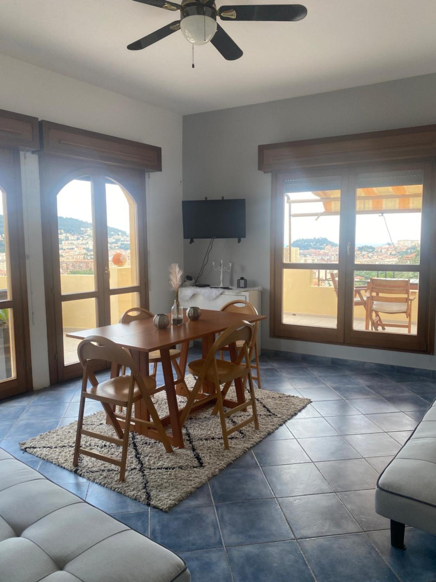 Appartement-Nice 01 Vue Mer - Panoramique Wifi-Parking Extérieur photo